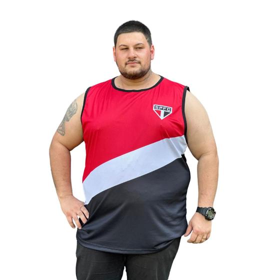 Imagem de Camisa Regata São Paulo Oficial Masculina Plus Size Strong SPFC