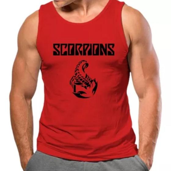 Imagem de Camisa Regata Scorpions Banda De Rock Malha 100% Algodão