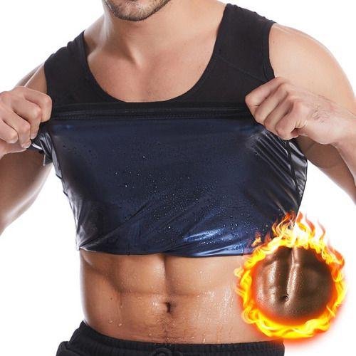 Imagem de Camisa Regata Térmica Modeladora Abdominal Academia Gordura Cinta Sauna Seca Masculina