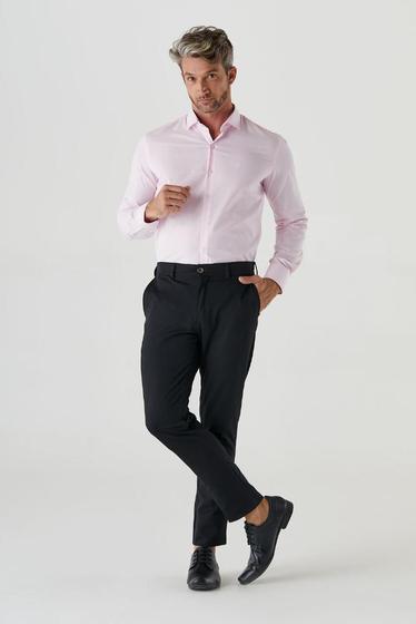 Imagem de Camisa Ricardo Básica Manga Longa Slim -Rosa Claro Mr.Kitsch