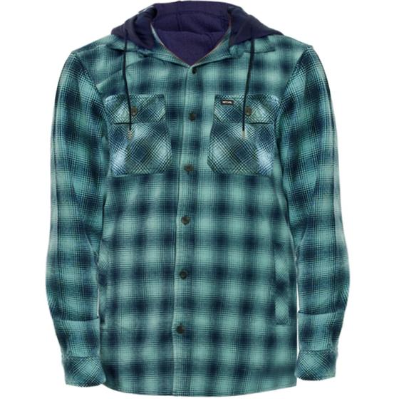 Imagem de Camisa Rip Curl Flanelada Xadrez com Capuz Grunter Hood Shirt Navy