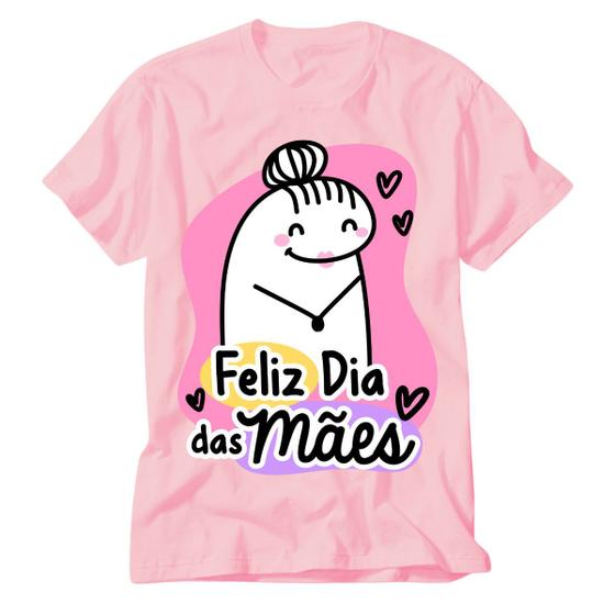 Imagem de Camisa Rosa Frases flork mãe na volta a gente compra