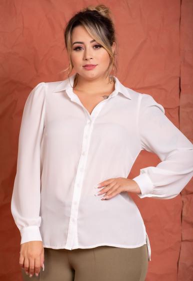 Imagem de Camisa Safira Off White Plus Size