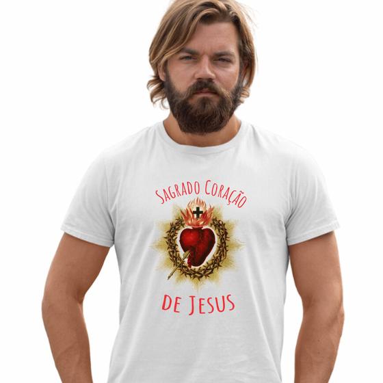 Imagem de Camisa Sagrado Coração de Jesus Ícone Religiosa