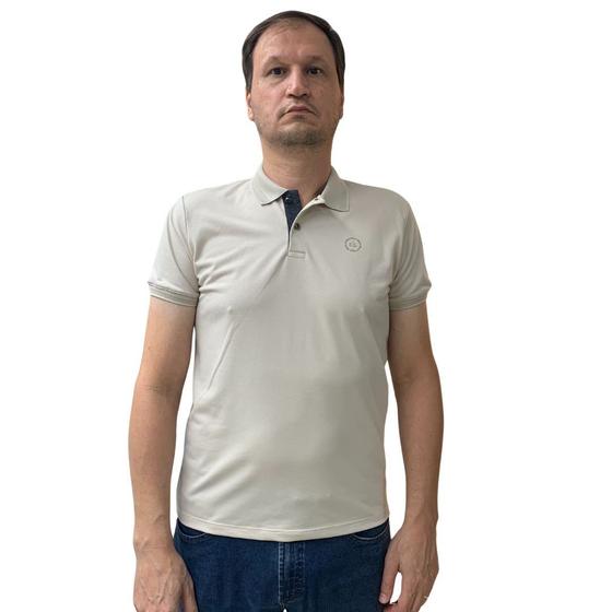 Imagem de Camisa Sallo Gola Polo Slim Básica Bege 4711