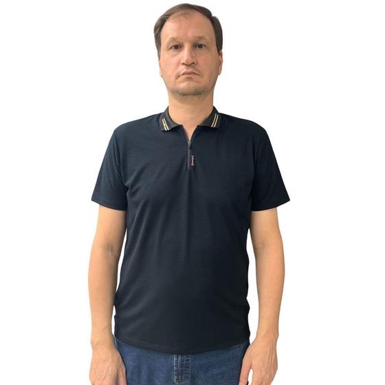 Imagem de Camisa Sallo Gola Polo Slim Preta 7538