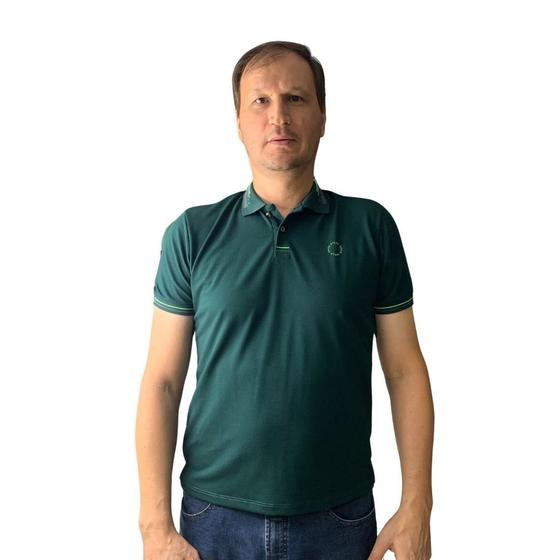 Imagem de Camisa Sallo Gola Polo Slim Verde 7189