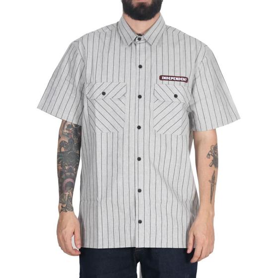 Imagem de Camisa Santa Cruz Bar Logo Work Shirt Cinza