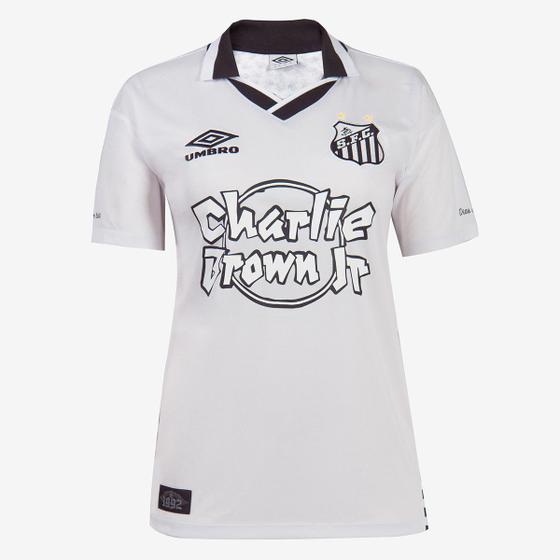 Camisa Santos Charlie Brown Jr. Umbro Dias de Glória Feminina Menor preço em Camisa Santos Charlie Brown Jr. Umbro Dias de Glória Feminina