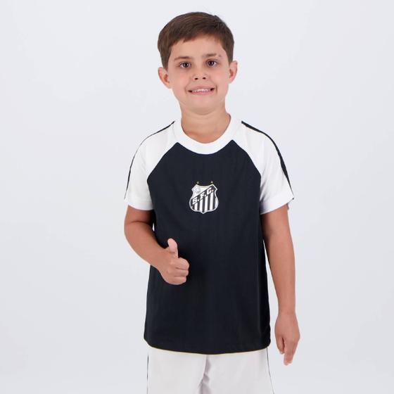 Imagem de Camisa Santos Farol Infantil Preta e Branca