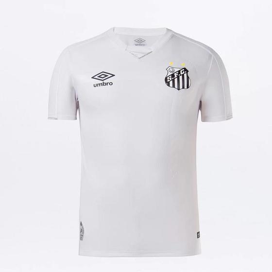 Imagem de Camisa Santos I 19/20 Jogador Umbro Masculina - Branco+Prata