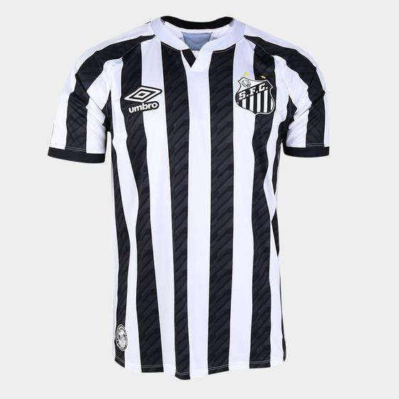 Camisa Santos II 20/21 Masculina - Branco+Preto Menor preço em Camisa Santos II 20/21 Masculina - Branco+Preto