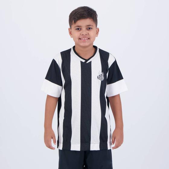 Imagem de Camisa Santos Season Infantil Preta e Branca