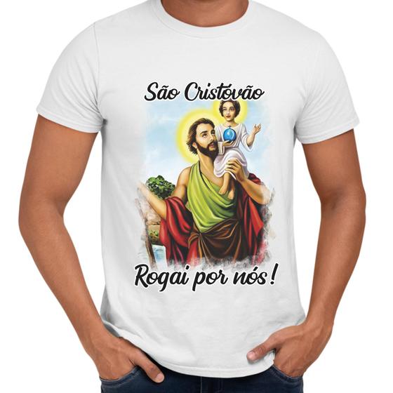 Imagem de Camisa São Cristóvão Rogai Por Nós! Religiosa