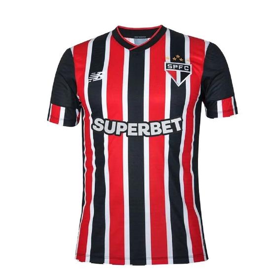 Imagem de Camisa São Paulo 2024 Listrada Uniforme II com Patrocínio NB
