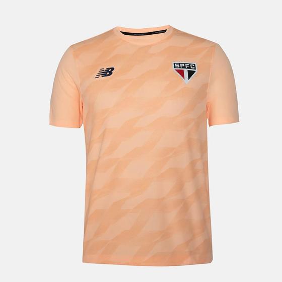 Camisa São Paulo 24/25 s/n Treino New Balance Masculina - Laranja Menor preço em Camisa São Paulo 24/25 s/n Treino New Balance Masculina - Laranja