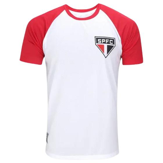 Imagem de Camisa São Paulo Basic BS001 Masculino - Branco e Vermelho