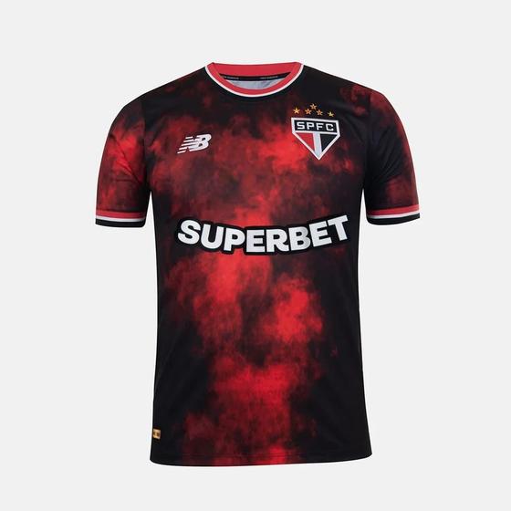 Imagem de Camisa São Paulo Comemorativa New Balance 24/25 Torcedor Preta