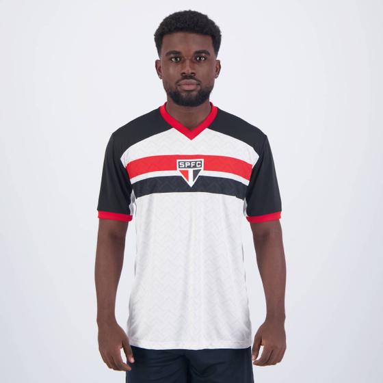 Camisa São Paulo Essay Branca Menor preço em Camisa São Paulo Essay Branca