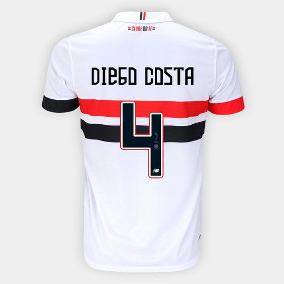 Imagem de Camisa São Paulo I 24/25 Diego Costa 4 - Torcedor New Balance Masculina