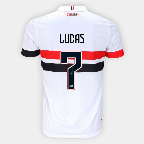 Imagem de Camisa São Paulo I 24/25 Lucas 7 - Torcedor New Balance Masculina