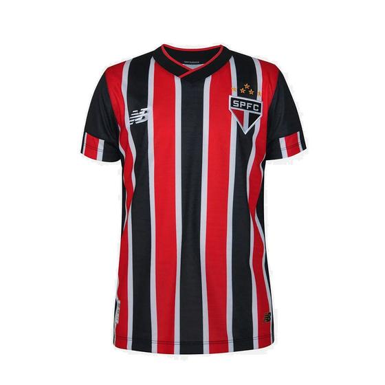 Imagem de Camisa são paulo infantil 2024 new balance juvenil listrada