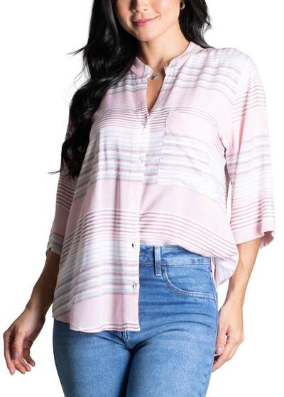 Imagem de Camisa Sawary Com Listras - 277101 Rosa