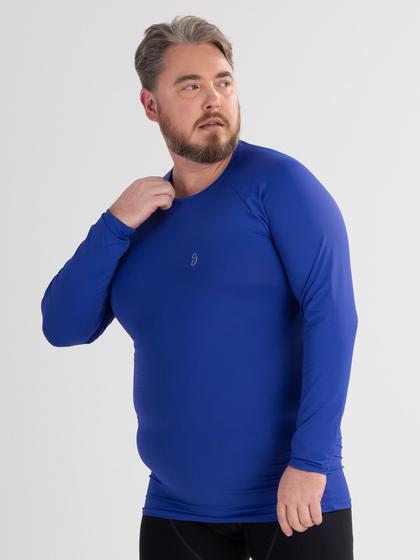 Imagem de Camisa Segunda Pele Para Ciclismo Masculina Plus Size Azul Savancini (130)