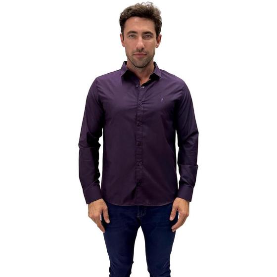 Imagem de Camisa Sibra Slim Manga Longa Masculina