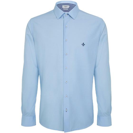 Imagem de Camisa Slim Dudalina Tricoline In24 Azul Claro Masculino