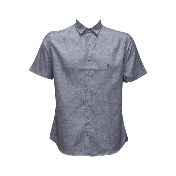 Imagem de Camisa slim melange azul escuro - dudalina