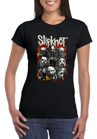 Imagem de Camisa SlipKnot Banda Camiseta Masculina E Baby Look Feminina DTF