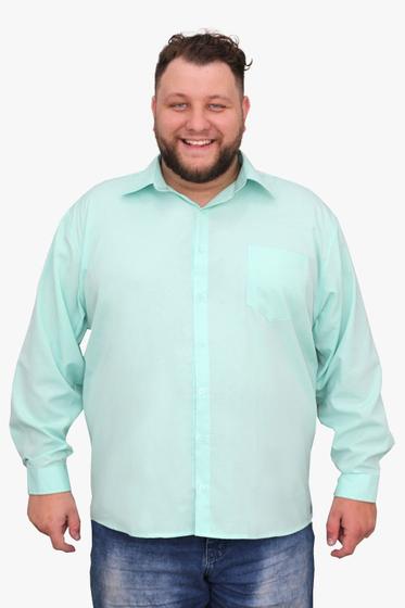 Imagem de  Camisa Social adulto Manga Longa Masculina Com Bolso