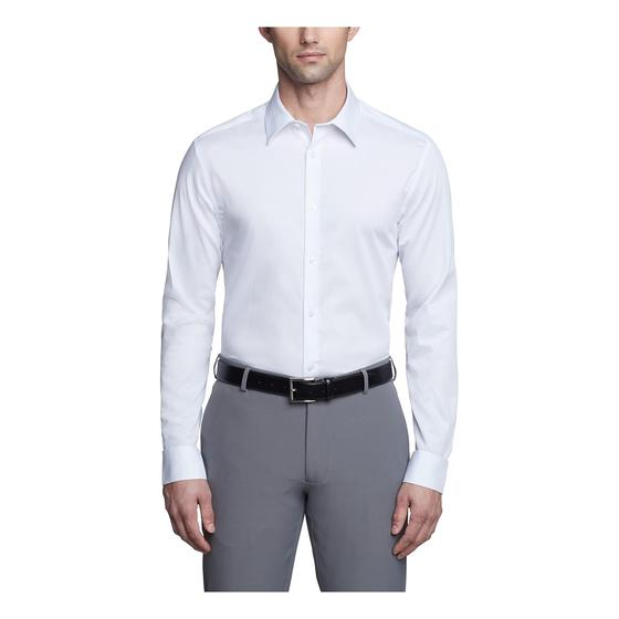 Imagem de Camisa social Calvin Klein Slim Fit Non Iron Solid White Masculina