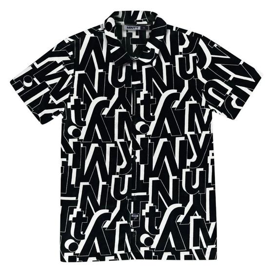 Imagem de Camisa Social Infa Juvenil Com Manga Curto Estampada