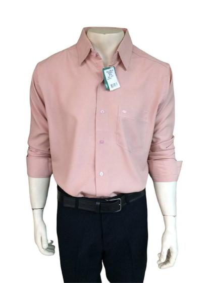 Imagem de Camisa Social Manga Longa 1601 Passa fácil microfibra com bolso, masculina