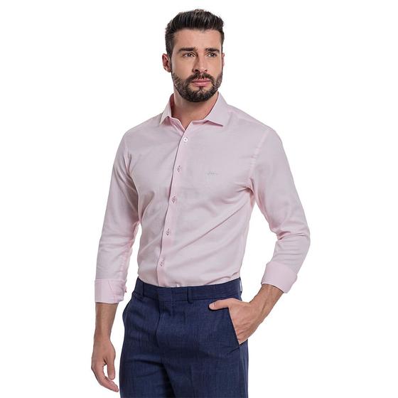 Imagem de Camisa Social Manga Longa Slim Fit Maquinetado - Remo Fenut