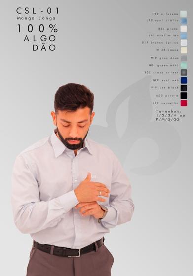 Camisa Social Masculina 100% Algodão Menor preço em Camisa Social Masculina 100% Algodão