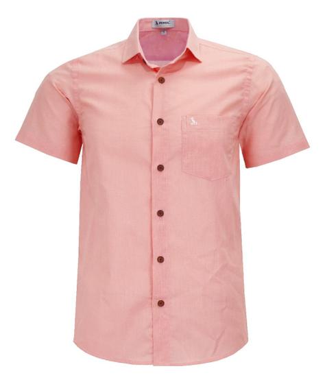 Imagem de Camisa Social Masculina Amil Mangacurta Comfort Algodão 1740