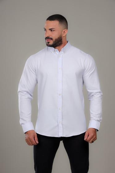 Camiseta De Manga Larga Para Hombre - Corte Regular, Tallas Grandes - Tejido De Poliéster Y Algodón, Ideal Para Uso Diario