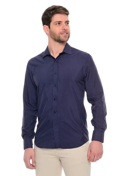 Imagem de Camisa Social Masculina Manga Longa Slim Fit Lisa