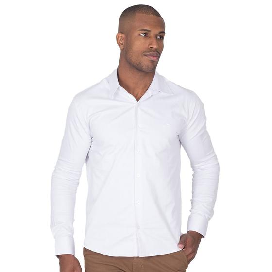 Camisa Social Masculina Alimens & Gentle Slim Fit - Tecnologia Anti-manchas | Manga Longa