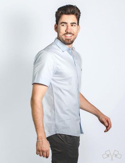 Imagem de Camisa Social Masculina Slim Manga Curta Elegante Casual