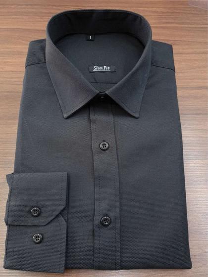 Imagem de Camisa Social Masculina Slim Maquinetada H149