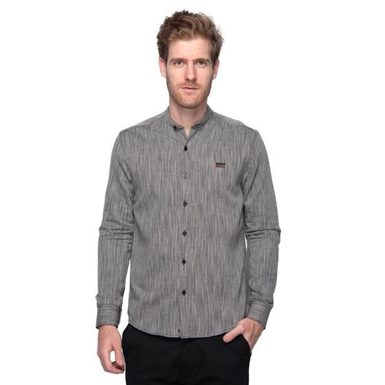 Camisa Social Masculina Teodoro Linho Gola Padre Algodão Menor preço em Camisa Social Masculina Teodoro Linho Gola Padre Algodão