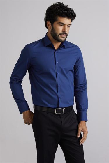 Imagem de Camisa Social Slim Fit - Azul Marinho