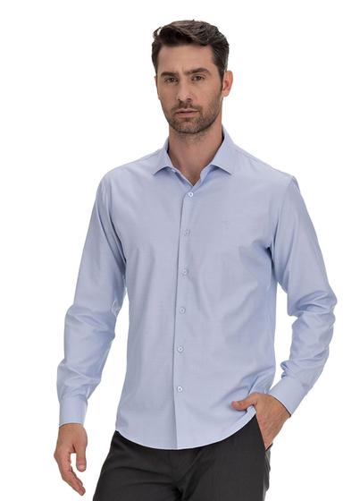 Imagem de Camisa Social Slim Fit Fribra de Bambu Arrow - Marinho