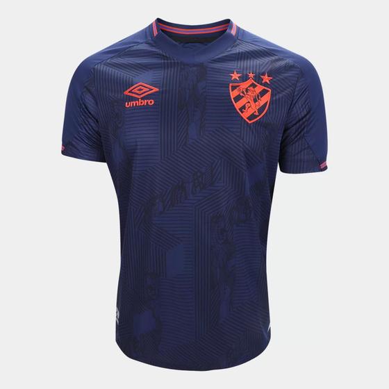 Camisa Sport III 22/23 Torcedor Umbro Masculina - Marinho+Vermelho Menor preço em Camisa Sport III 22/23 Torcedor Umbro Masculina - Marinho+Vermelho