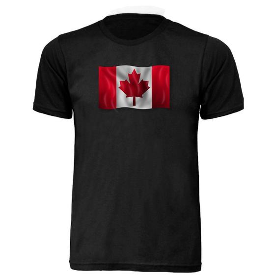 Imagem de Camisa T-shirt Canada Bandeira Unissex Adulta 