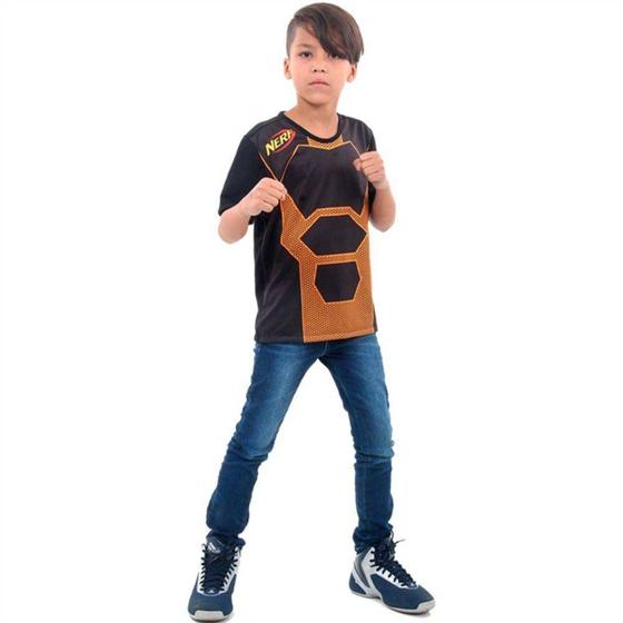 Imagem de Camisa Tatica Nerf Infantil Laranja M